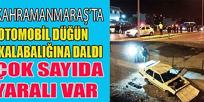 OTOMOBİL DÜĞÜN TÖRENİNDE KALABALIĞIN İÇİNE DALDI