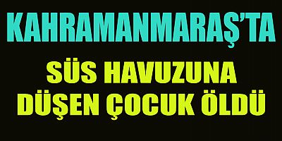 OYUN OYNARKEN SÜS HAVUZUNA DÜŞEN ÇOCUK YAŞAMINI YİTİRDİ