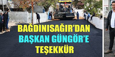 PAZARCIK BAĞDINISAĞIR’DAN HİZMET TEŞEKKÜRÜ