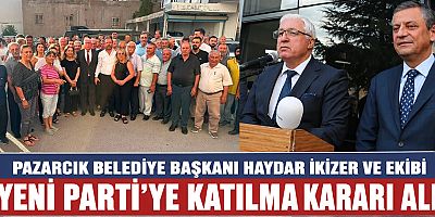 PAZARCIK BELEDİYE BAŞKANI HAYDAR İKİZER : ORTAK AKIL VE İSTİŞAREYLE KARAR VERDİK