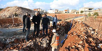 PAZARCIK İLÇESİ TİLKİLER MAHALLESİ İÇME SUYU ÇALIŞMALARI DEVAM EDİYOR