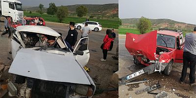 PAZARCIK’TA İKİ OTOMOBİL ÇARPIŞTI: 2 YARALI