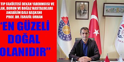 PROF. DR. İSRAFİL ORHAN, “EN GÜZELİ DOĞAL OLANIDIR, ALLAH’IN YARATTIĞIDIR”