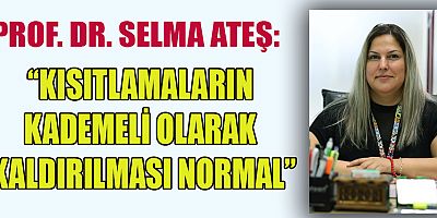 PROF. DR. SELMA ATEŞ:  “TEDBİRİ ELDEN BIRAKMAMAK LAZIM”
