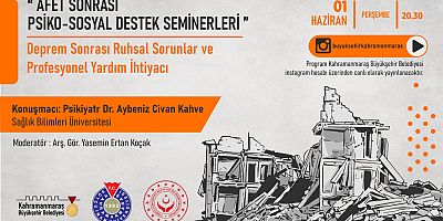 PSİKİYATRİST DR. KAHVE, DEPREM SONRASI RUHSAL SORUNLARLA BAŞA ÇIKMAYI ANLATACAK