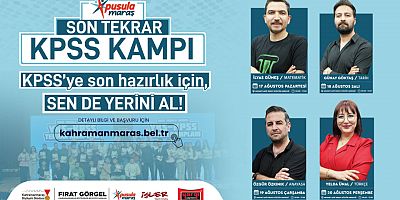 PUSULA MARAŞ’TAN KPSS ADAYLARINA SON TEKRAR KAMPI