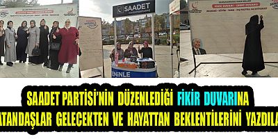  SAADETLİ KADINLARDAN FİKİR DUVARI ÇALIŞMASI