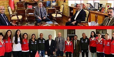 SAMİ KERVANCIOĞLU VE ALPEDO KAHRAMANMARAŞ VOLEYBOL TAKIMI REKTÖR YASIM’I ZİYARET ETTİ