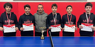 SANKO OKULLARI MASA TENİSİNDE İL ÜÇÜNCÜSÜ OLDU