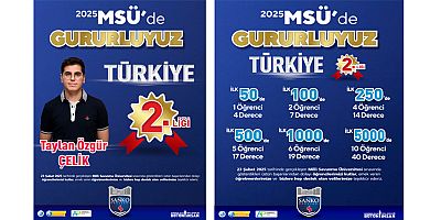 SANKO OKULLARI ÖĞRENCİSİ MSÜ SINAVINDA TÜRKİYE İKİNCİSİ OLDU