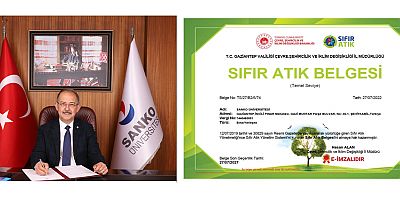 SANKO ÜNİVERSİTESİ SIFIR ATIK BELGESİ ALDI