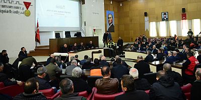 ŞEHİRDE YÜRÜTÜLEN AFET VE ACİL DURUM ÇALIŞMALARI DEĞERLENDİRİLDİ