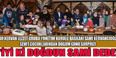 ŞEHİT ÇOCUKLARINDAN SAMİ DEDELERİNE DOĞUM GÜNÜ SÜRPRİZİ
