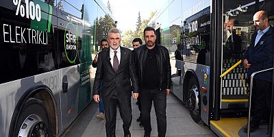 ŞEHRİN İLK ELEKTRİKLİ OTOBÜSLERİ HAYIRLI OLSUN