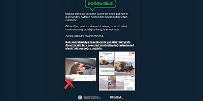 SURİYE’DE ALEVİ BİR AİLENİN, TÜRK ASKERLERİ TARAFINDAN HEDEF ALINDIĞI İDDİASINA İLİŞKİN AÇIKLAMA