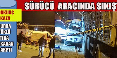 SÜRÜCÜ OLAY YERİNDE HAYATINI KAYBETTİ