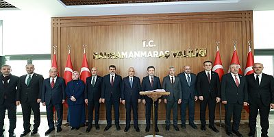 TARIM VE ORMAN BAKANI İBRAHİM YUMAKLI, KAHRAMANMARAŞ’TA VALİ MÜKERREM ÜNLÜER’İ ZİYARET ETTİ