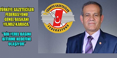 İnternet Yasasına ağır şartlar koyarak Anadolu Basınının bitirilmesinin hedeflendiğini belirten Türkiye Gazeteciler Federasyonu Genel Başkanı Yılmaz Karaca 