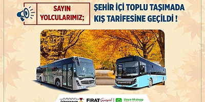 TOPLU TAŞIMADA KIŞ TARİFESİNE GEÇİLDİ!