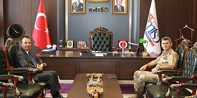 TÜMGENERAL ALİ GEMALMAZ’DAN KMTSO BAŞKANI MUSTAFA BULUNTU'YA  VEDA ZİYARETİ
