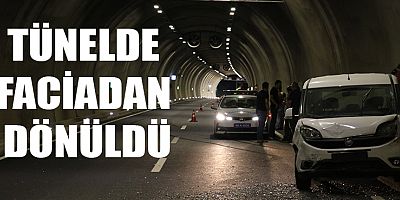 TÜNELDE İKİ ARAÇ ÇARPIŞTI: 2 YARALI