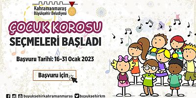 TÜRK HALK MÜZİĞİ VE ÇOCUK KOROSU BAŞVURULARI BAŞLADI!
