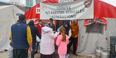 TÜRKİYE GELENEKSEL GÜREŞLER FEDERASYONU DEPREM BÖLGESİNDE