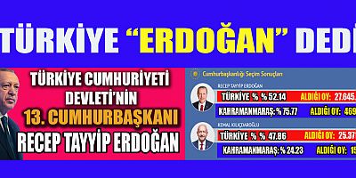 TÜRKİYE’NİN CUMHURBAŞKANI  RECEP TAYYİP ERDOĞAN OLDU