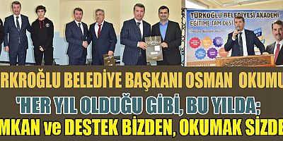 TÜRKOĞLU BELEDİYESİ AKADEMİ KARTI DAĞITIMI GERÇEKLEŞTİRDİ