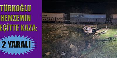 Kahramanmaraş’ın Türkoğlu ilçesinde hemzemin geçitte trenin otomobile çarpması sonucu 2 kişi hafif yaralandı.