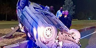 TÜRKOĞLU’NDA OTOMOBİL TAKLA ATTI: 1 YARALI