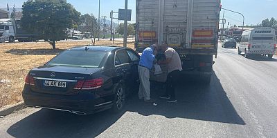 TÜRKOĞLU’NDA OTOMOBİL TIRA ARKADAN ÇARPTI: 1 YARALI