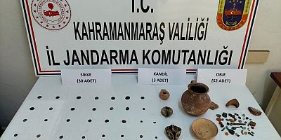 TÜRKOĞLU’NDA OTOMOBİLDE TARİHİ ESER BULUNDU 