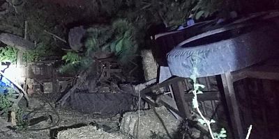 TÜRKOĞLU’NDA TRAKTÖR DEVRİLDİ: 1 YARALI