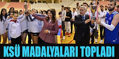 ÜNİVERSİTELER ARASI VOLEYBOL TURNUVASI’NDA KSÜ MADALYALARI TOPLADI