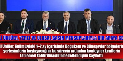 VALİ ÜNLÜER KONTEYNER KENTLERİ VE KONTEYNER İŞ YERLERİ TAMAMEN TASFİYE EDİLECEK