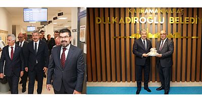 VALİLER YILMAZ VE ÜNLÜER’DEN DULKADİROĞLU BELEDİYE BAŞKANI AKPINAR’A ANLAMLI ZİYARET