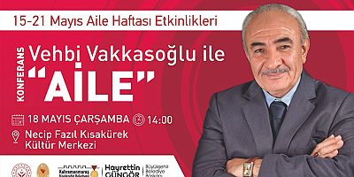 YAZAR VAKKASOĞLU İLE AİLE KONFERANSI





Kahramanmaraş Büyükşehir Belediyesi Yazar Vehbi Vakkasoğlu’nu