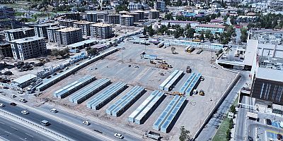 YENİ GEÇİCİ ÇARŞIDA ALT VE ÜSTYAPI İMALATLARI SÜRÜYOR