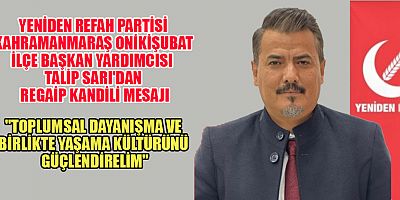 YENİDEN REFAH PARTİLİ TALİP SARI: 