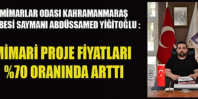 YİĞİTOĞLU MİMARLIK HİZMET BEDELİ ARTTI