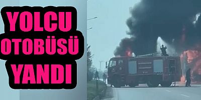 YOLCU OTOBÜSÜ CAYIR CAYIR YANDI